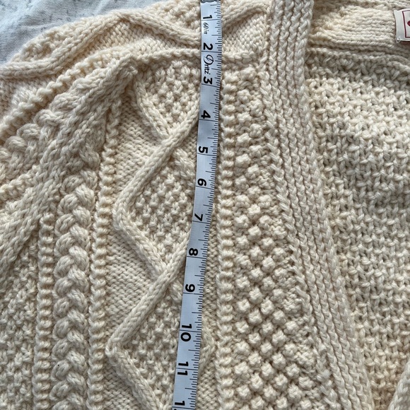 Cream Chunky Knit Cardigan Sweater - Picture 11 of 16